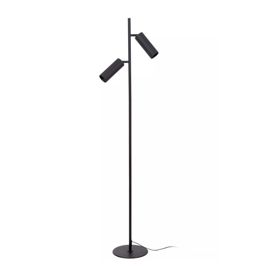 Lucide 09739/02/30 - Floor lamp CLUBS 2xGU10/40W/230V black