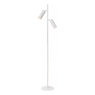 Lucide 09739/02/31 - CLUBS floor lamp 2xGU10/40W/230V white