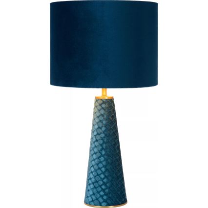 Lucide 10501/81/37 - Table lamp EXTRAVAGANZA VELVET 1xE27/60W/230V blue
