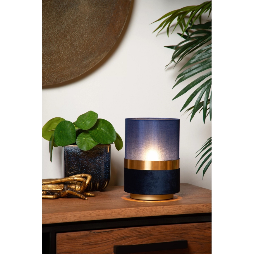 Lucide 10508/01/35 - Table lamp EXTRAVAGANZA TUSSE 1xE14/40W/230V blue