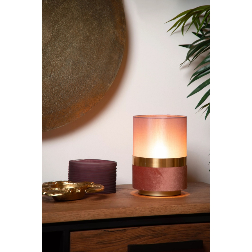 Lucide 10508/01/66 - Table lamp EXTRAVAGANZA TUSSE 1xE14/40W/230V pink