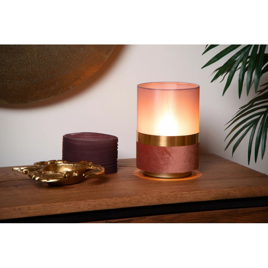 Lucide 10508/01/66 - Table lamp EXTRAVAGANZA TUSSE 1xE14/40W/230V pink
