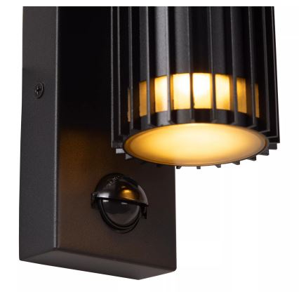Lucide 11839/01/30 - Outdoor wall light with sensor TIMBALA 1xGU10/7W/230V IP44