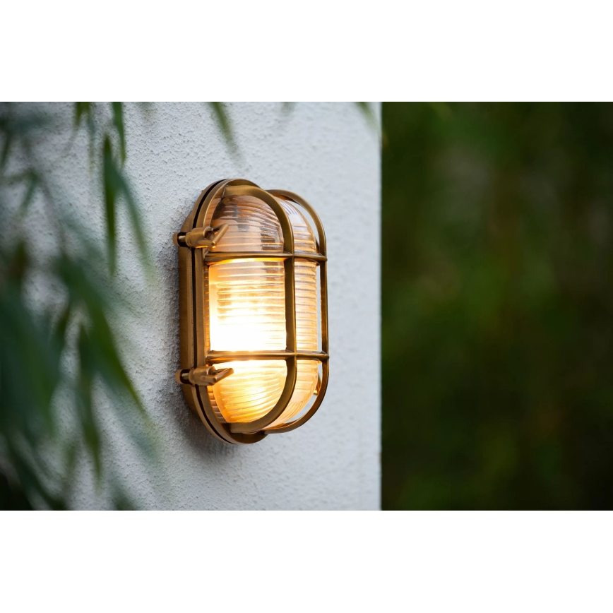 Lucide 11891/20/02 - Outdoor wall light DUDLEY 1xE27/40W/230V IP65 gold