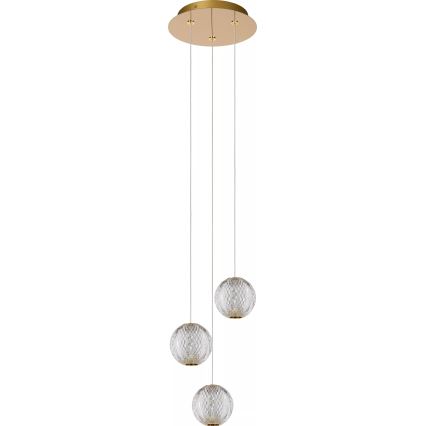 Lucide 13499/13/60 - LED Dimmable chandelier on a string CINTRA 3xLED/4,7W/230V gold