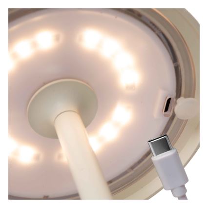 Lucide 15500/02/31 - LED Dimmable touch outdoor lamp JOY LED/1,5W/3,7V USB IP54 2200 mAh white
