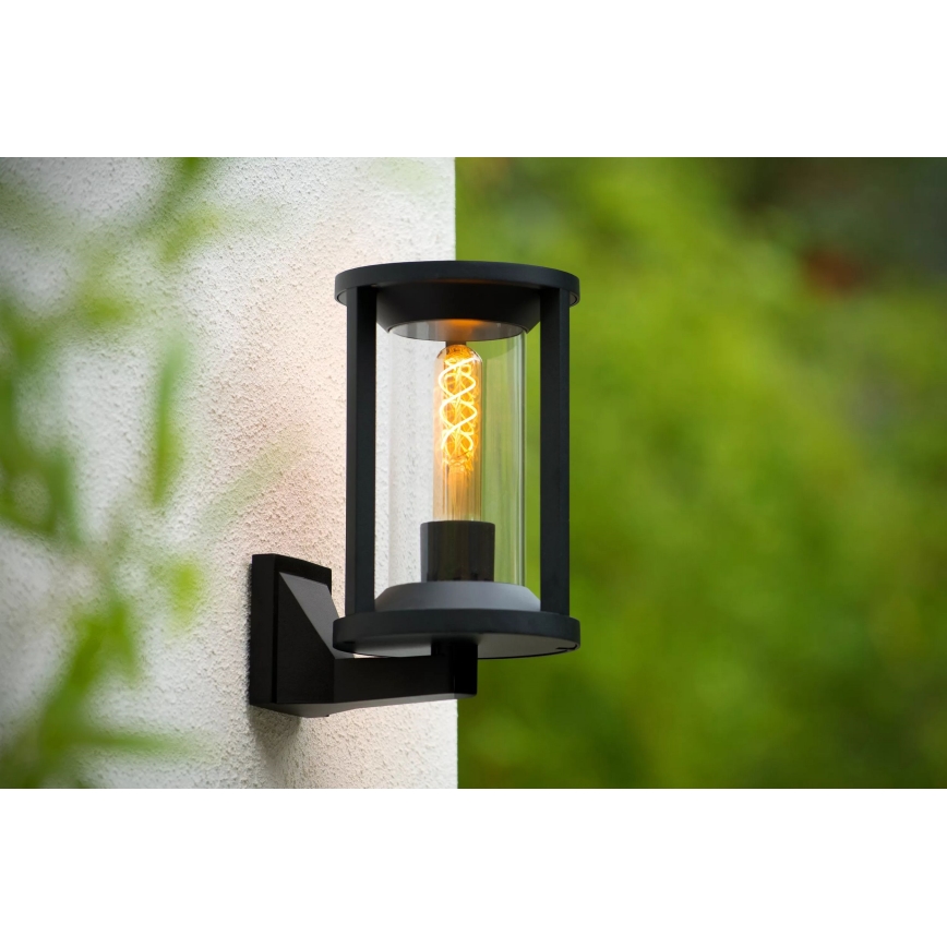 Lucide 15803/01/30 - Outdoor wall lamp CADIX 1xE27/15W/230V IP65 black