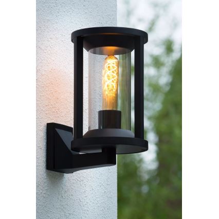 Lucide 15803/01/30 - Outdoor wall lamp CADIX 1xE27/15W/230V IP65 black