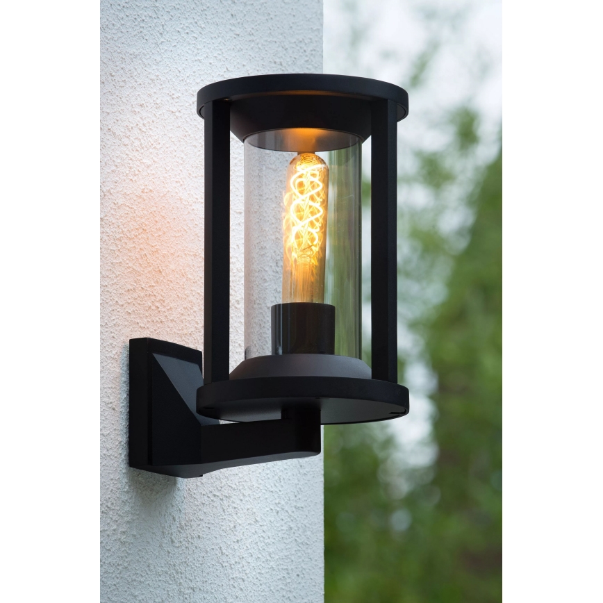 Lucide 15803/01/30 - Outdoor wall lamp CADIX 1xE27/15W/230V IP65 black