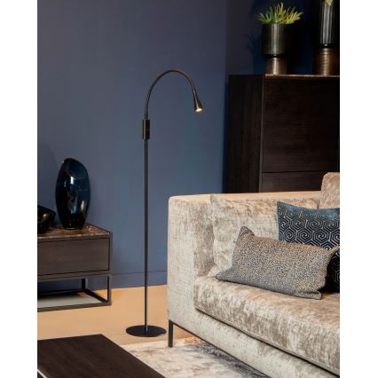 Lucide 18756/03/30 - LED Dimmable flexible touch floor lamp ZOZY LED/4W/230V black