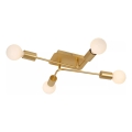 Lucide 21118/04/02 - LESTER Flush-mount Chandelier 4xE27/40W/230V Gold