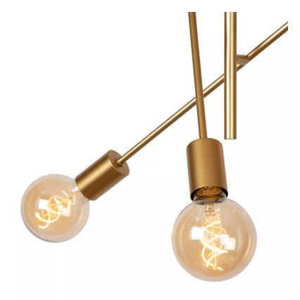Lucide 21119/06/02 - LESTER Rod Chandelier 6xE27/40W/230V
