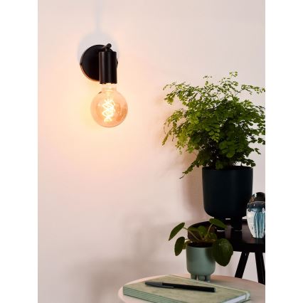 Lucide 21221/01/30 - Wall lamp LEANNE 1xE27/40W/230V black