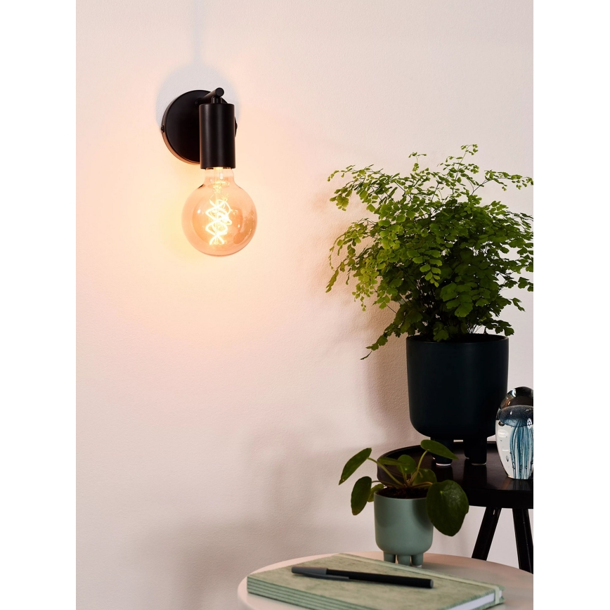 Lucide 21221/01/30 - Wall lamp LEANNE 1xE27/40W/230V black