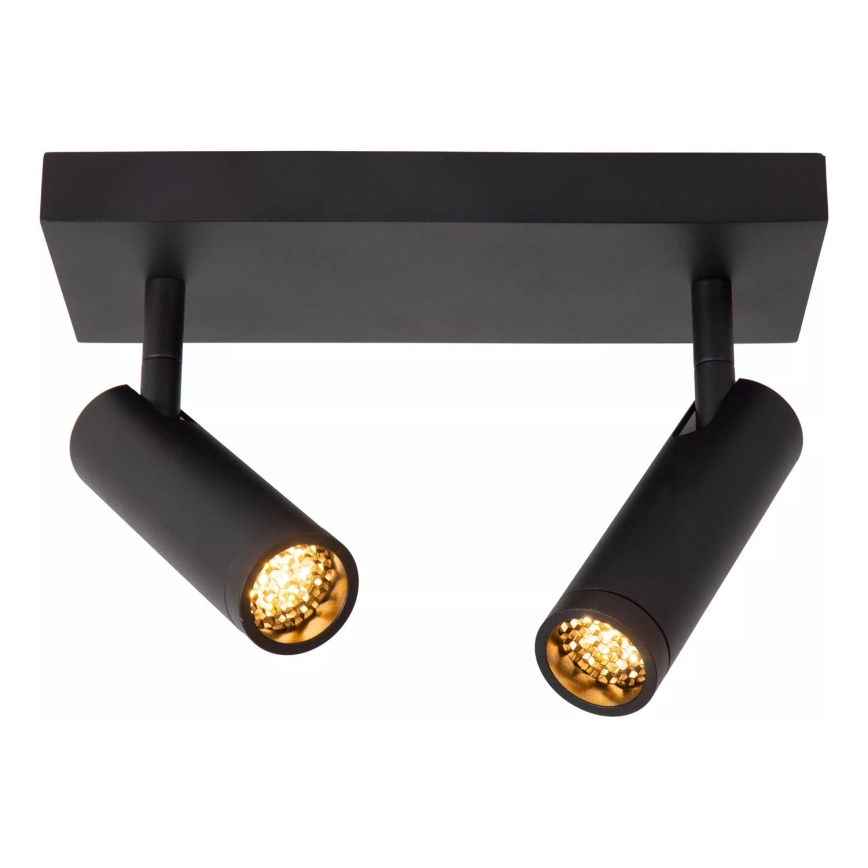 Lucide 22974/02/30 - GRADO 2xGU10/40W/230V Spotlight, Black