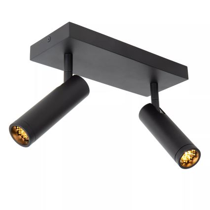 Lucide 22974/02/30 - GRADO 2xGU10/40W/230V Spotlight, Black