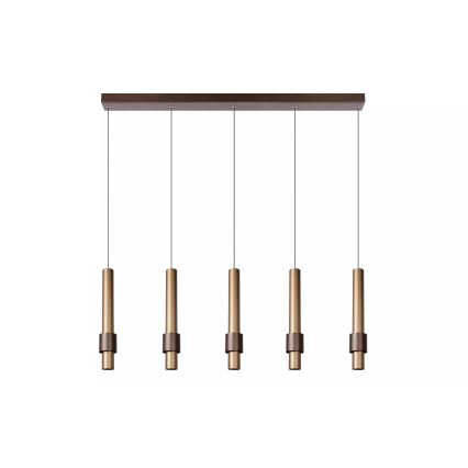 Lucide 24402/30/96 - LED Dimmable chandelier on a string MARGARY 5xLED/4,2W/230V brass