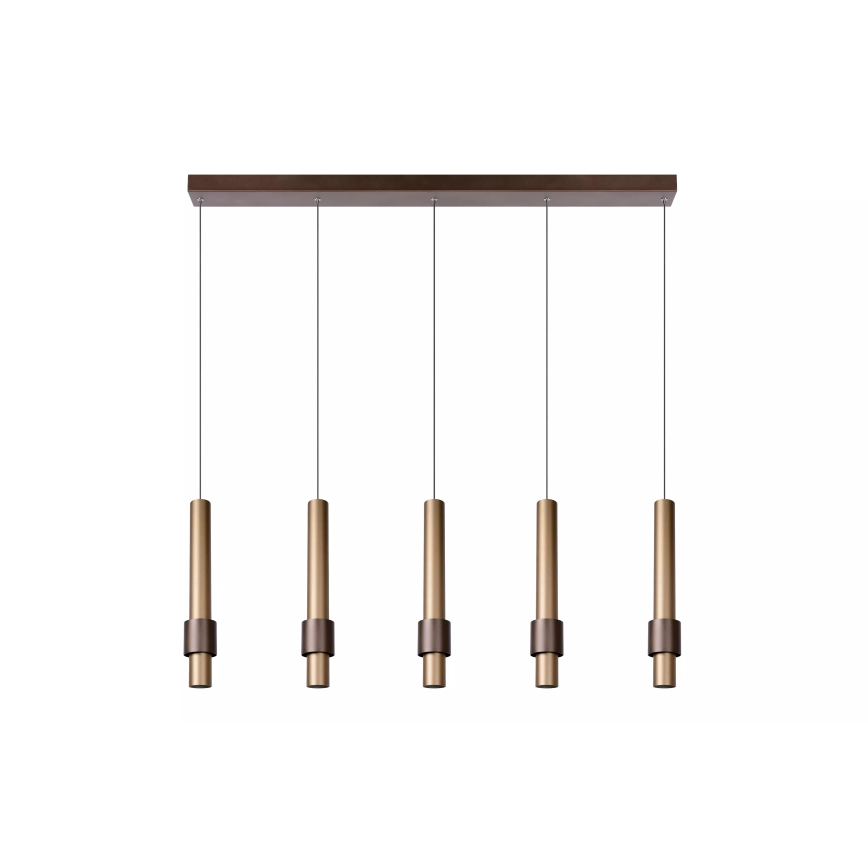 Lucide 24402/30/96 - LED Dimmable chandelier on a string MARGARY 5xLED/4,2W/230V brass