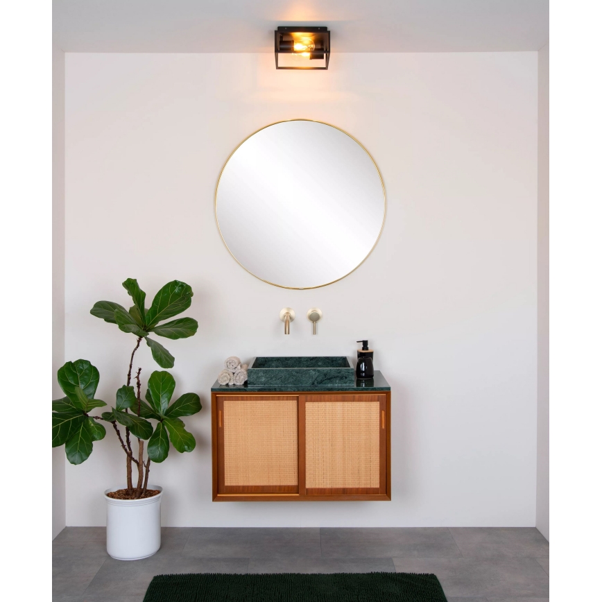 Lucide 27100/02/30 - Bathroom ceiling light CARLYN 2xE14/6W/230V IP54 black