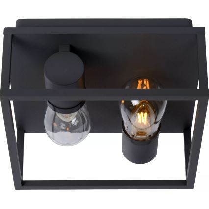 Lucide 27100/02/30 - Bathroom ceiling light CARLYN 2xE14/6W/230V IP54 black