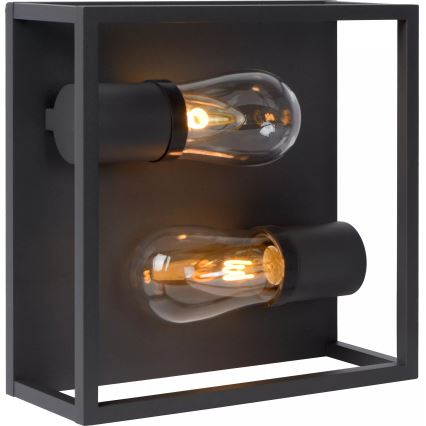 Lucide 27100/02/30 - Bathroom ceiling light CARLYN 2xE14/6W/230V IP54 black