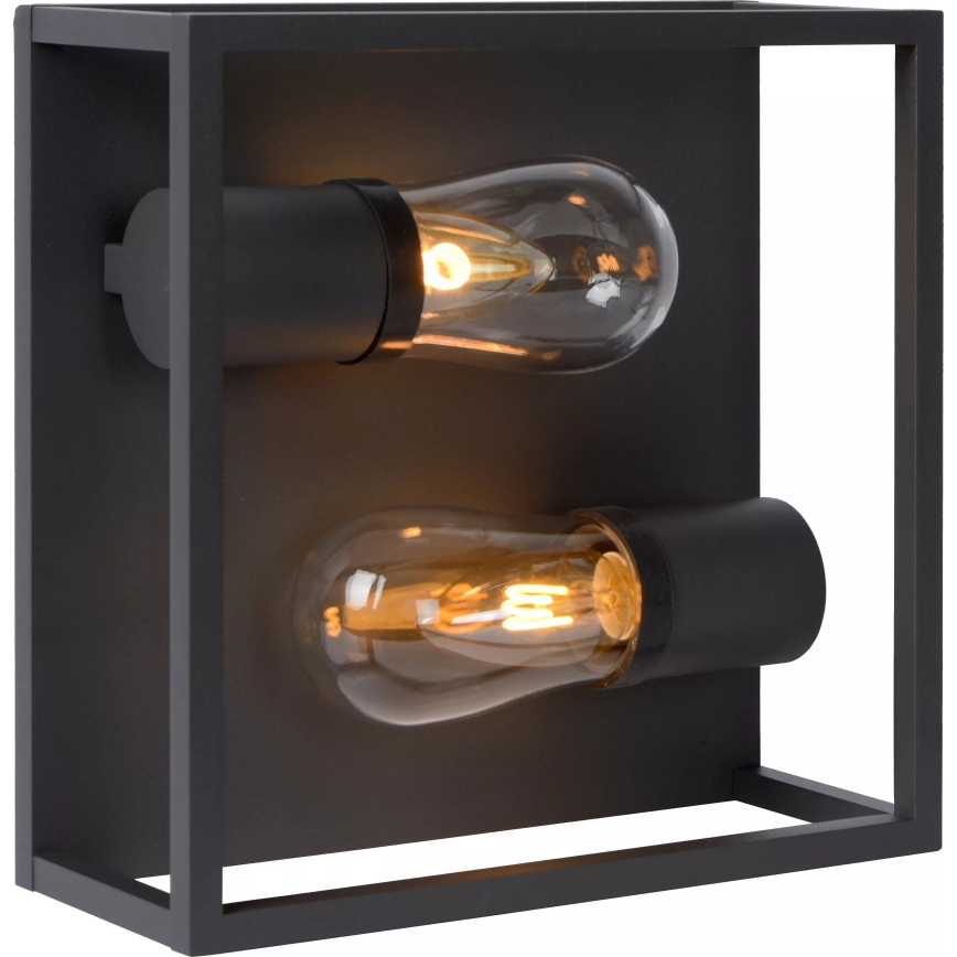 Lucide 27100/02/30 - Bathroom ceiling light CARLYN 2xE14/6W/230V IP54 black