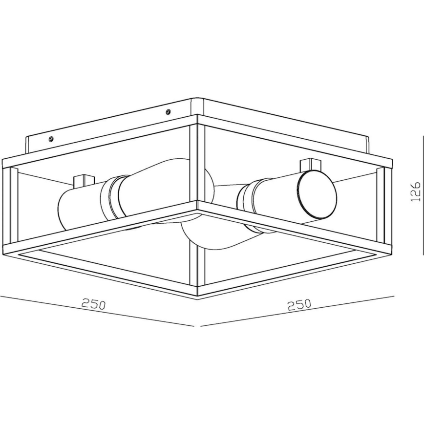Lucide 27100/02/30 - Bathroom ceiling light CARLYN 2xE14/6W/230V IP54 black