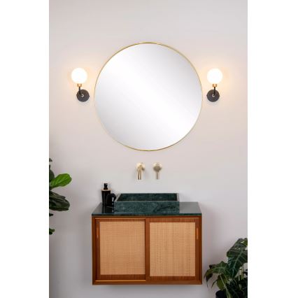 Lucide 30265/01/30 - Bathroom wall lamp BEREND 1xG9/33W/230V IP44 black