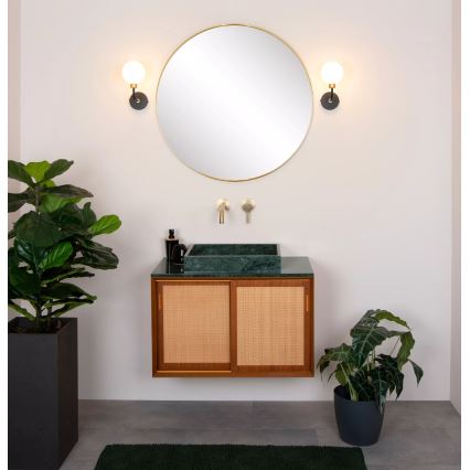 Lucide 30265/01/30 - Bathroom wall lamp BEREND 1xG9/33W/230V IP44 black