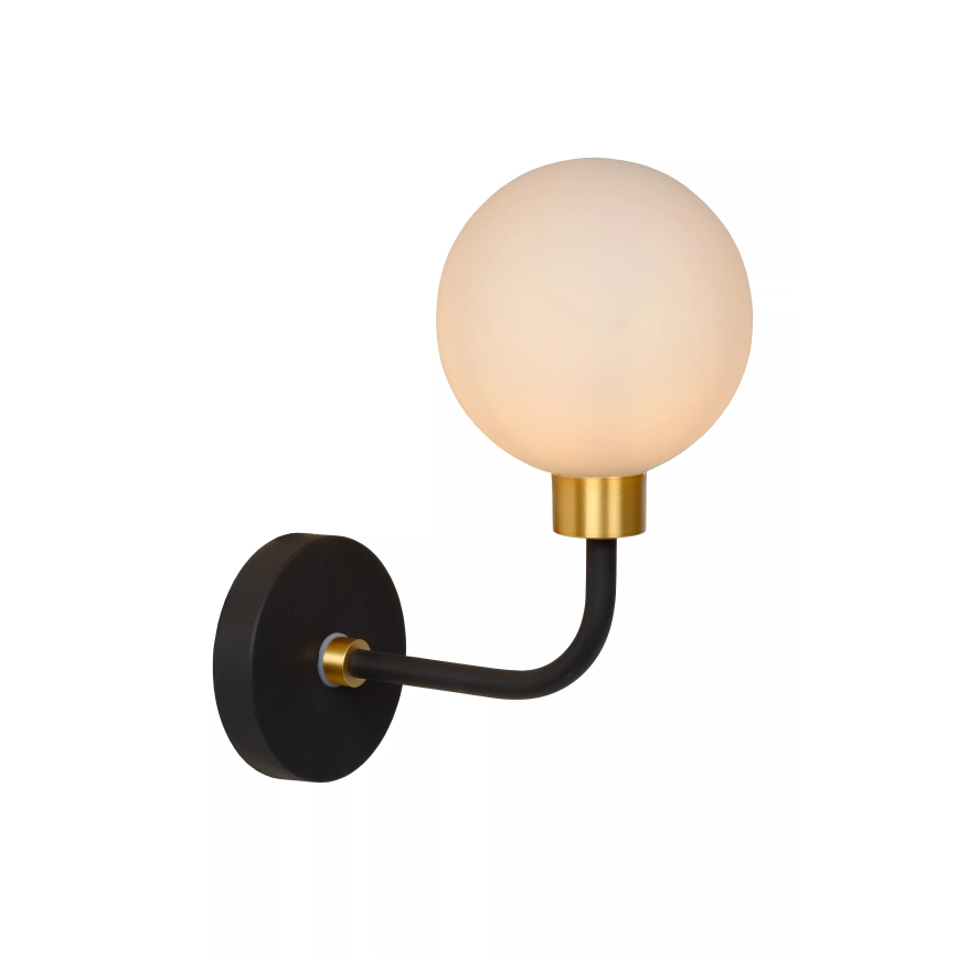 Lucide 30265/01/30 - Bathroom wall lamp BEREND 1xG9/33W/230V IP44 black