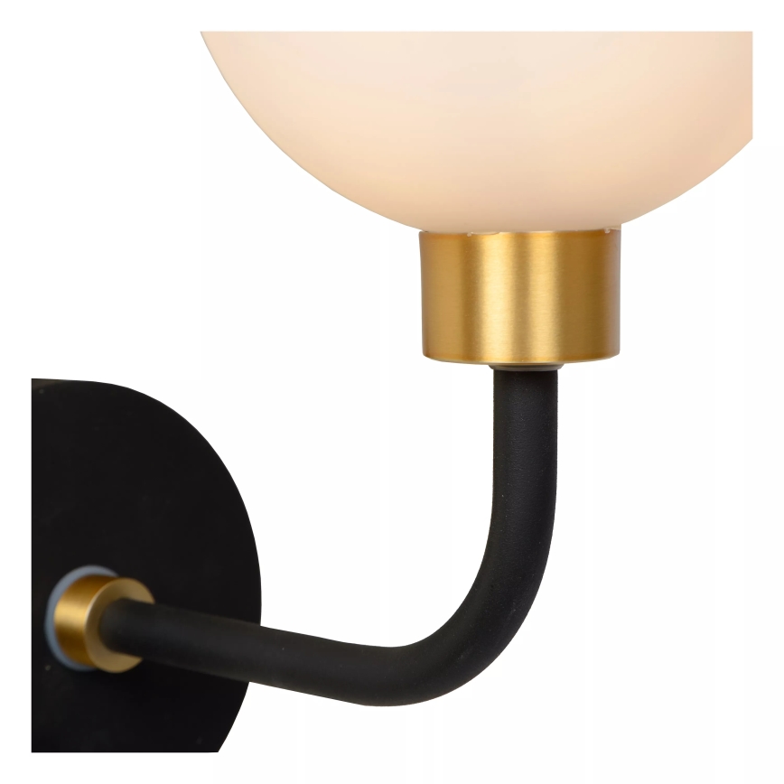 Lucide 30265/01/30 - Bathroom wall lamp BEREND 1xG9/33W/230V IP44 black