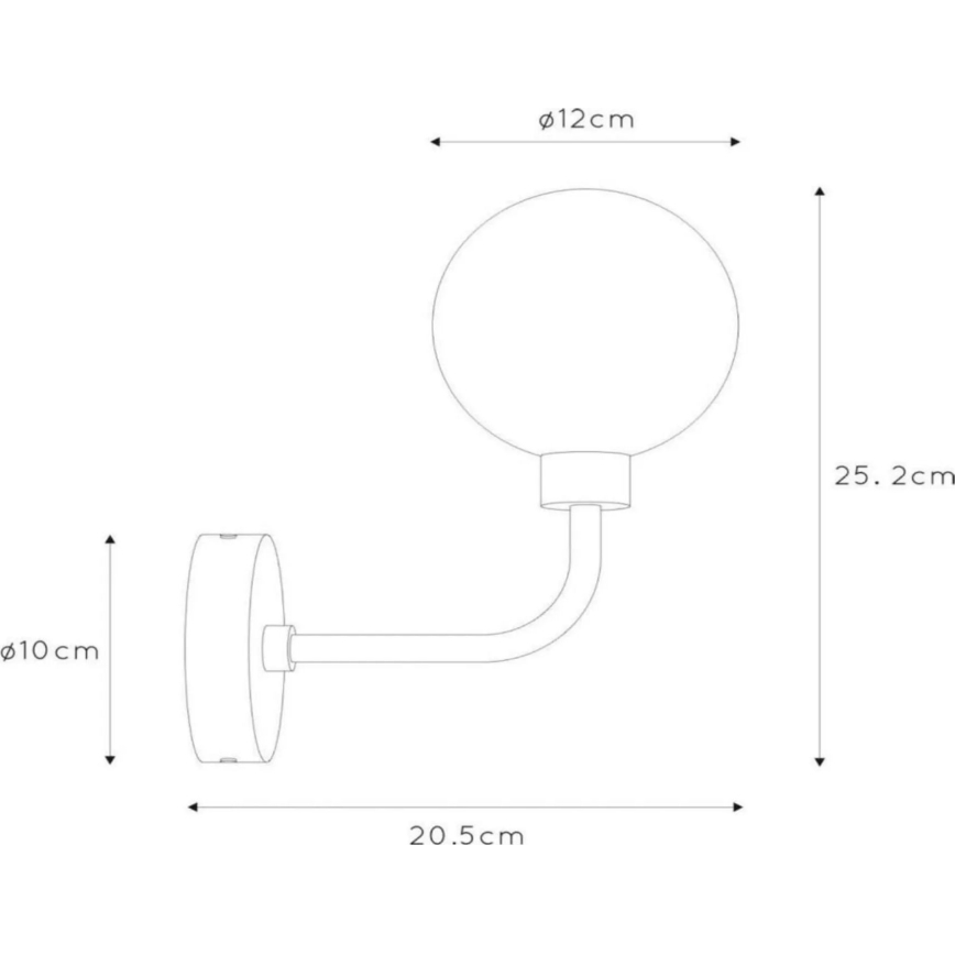 Lucide 30265/01/30 - Bathroom wall lamp BEREND 1xG9/33W/230V IP44 black