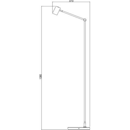 Lucide 36722/03/30 - LED Dimmable touch floor lamp TIPIK LED/3W/230V black