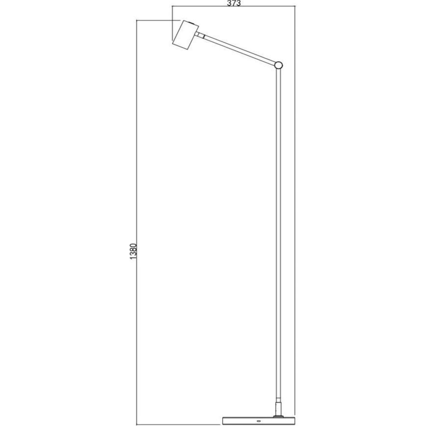 Lucide 36722/03/30 - LED Dimmable touch floor lamp TIPIK LED/3W/230V black