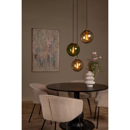 Lucide 45493/03/33 - Chandelier on a string MONSARAZ 3xE27/40W/230V green/beige