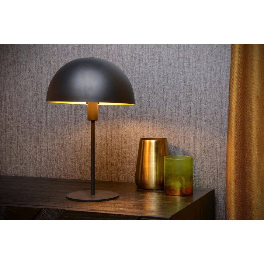 Lucide 45596/01/30 - Table lamp SIEMON 1xE14/25W/230V black