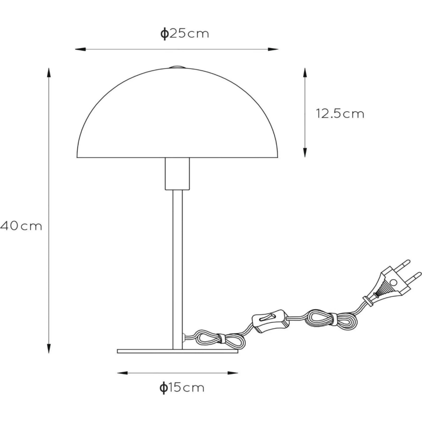 Lucide 45596/01/30 - Table lamp SIEMON 1xE14/25W/230V black