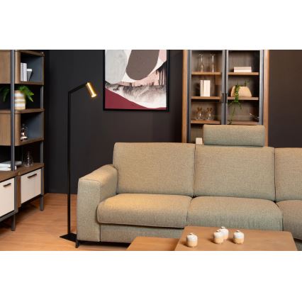 Lucide 45799/01/30 - Floor lamp SYBIL 1xGU10/35W/230V black/gold