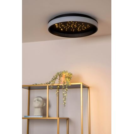 Lucide 71102/40/30 - LED Dimmable ceiling light ESTREJA LED/40W/230V 2500-3000K d. 40 cm black + remote control