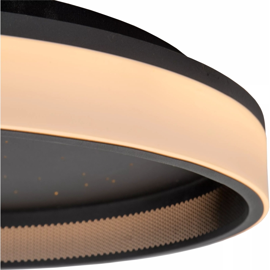 Lucide 71102/40/30 - LED Dimmable ceiling light ESTREJA LED/40W/230V 2500-3000K d. 40 cm black + remote control