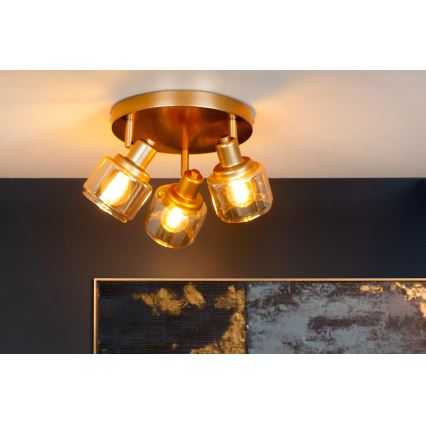 Lucide 77979/13/02 - Spotlight BJORN 3xE14/40W/230V gold