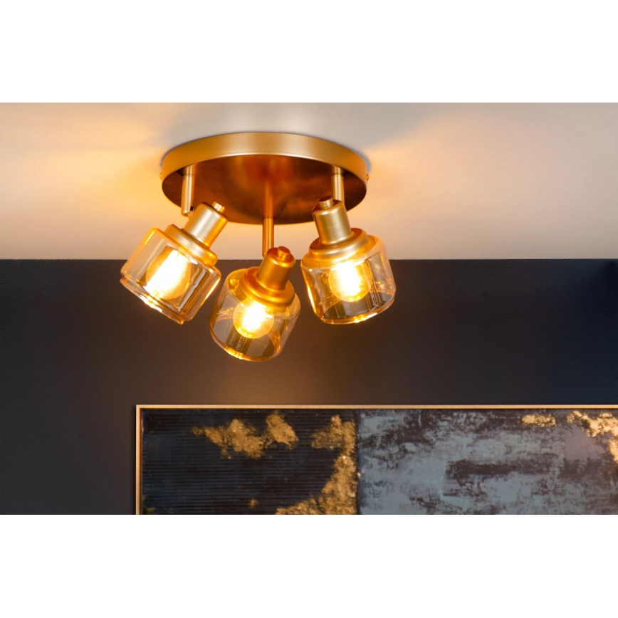 Lucide 77979/13/02 - Spotlight BJORN 3xE14/40W/230V gold