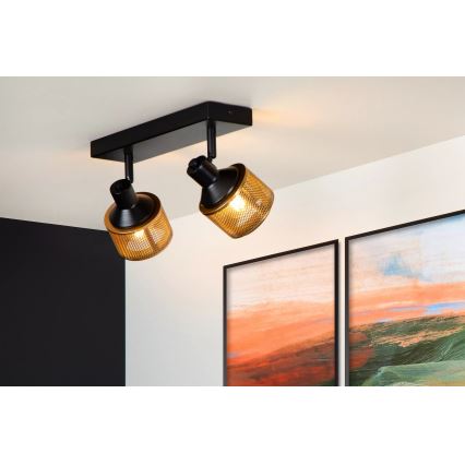 Lucide 77980/02/30 - Spotlight RAFA 2xE14/40W/230V black/bronze