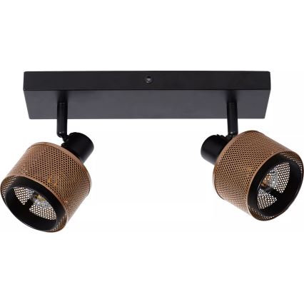 Lucide 77980/02/30 - Spotlight RAFA 2xE14/40W/230V black/bronze