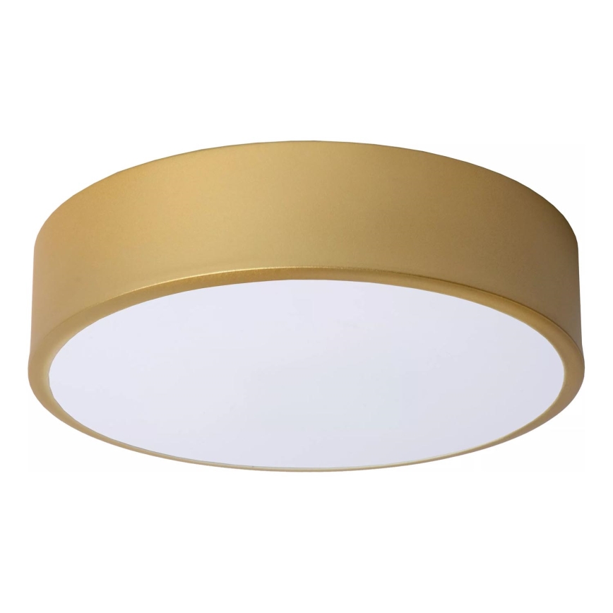 Lucide 79185/20/02 - LED Dimmable ceiling light UNAR LED/12W/230V d. 20 cm gold