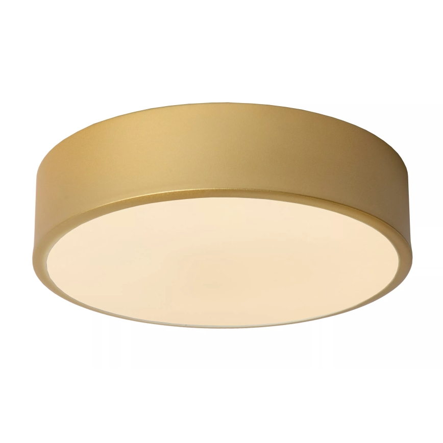 Lucide 79185/20/02 - LED Dimmable ceiling light UNAR LED/12W/230V d. 20 cm gold