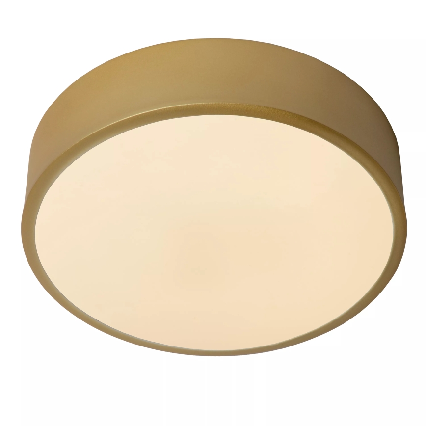 Lucide 79185/20/02 - LED Dimmable ceiling light UNAR LED/12W/230V d. 20 cm gold