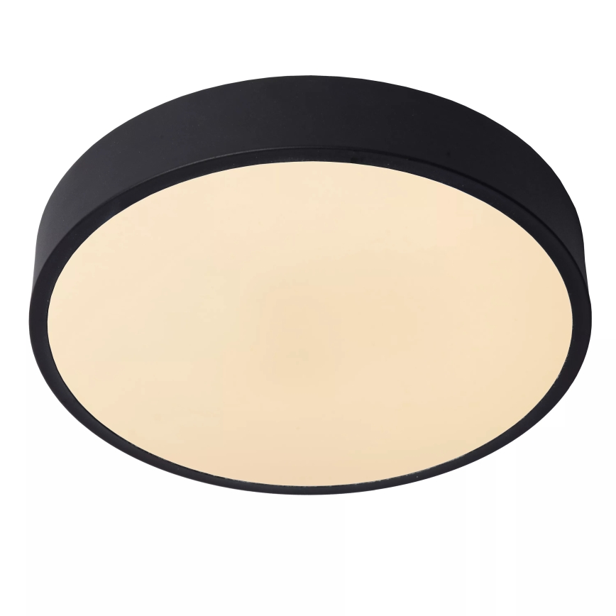 Lucide 79185/30/30 - LED Dimmable ceiling light UNAR LED/18W/230V d. 30 cm black
