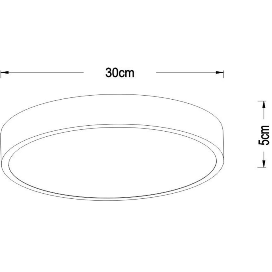 Lucide 79185/30/30 - LED Dimmable ceiling light UNAR LED/18W/230V d. 30 cm black