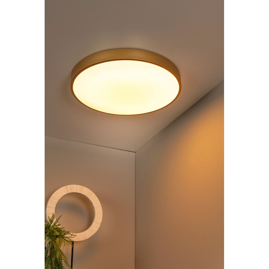 Lucide 79185/50/02 - LED Dimmable ceiling light UNAR LED/36W/230V d. 49,5 cm gold